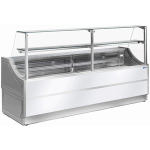 Diamond Refrigerated display counter straight panel 90°, without storage space