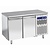 Diamond Double Drawers Refrigerated Table, GN 1/1, from -2 °C to 8 °C, Side-Mounted Compressor