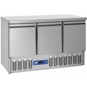 Diamond Tripple Door Refrigerated Table 380 L, from 2 °C to 8 °C, Bottom-Mounted Compressor Diamond Tripple Door Refrigerated Table 380 L, from 2 °C to 8 °C, Bottom-Mounted Compressor