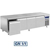 Diamond Refrigerated Table with 8 Drawers, GN 1/1, from -2 °C to 8 °C, Side-Mounted Compressor