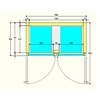 Diamond Double Glass Door Ventilated Freezer GN 2/1, 1400 L, -20 °C to -10 °C
