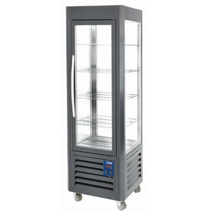 Diamond Panoramic Freezing Display Square, 360 L, from -5°C to -18°C, Stationary, Black Diamond Panoramic Freezing Display Square, 360 L, from -5°C to -18°C, Stationary, Black