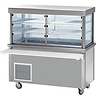 Diamond Refrigerated Display Rectangular, from 4°C to 10°C, Stationary, with Open Cupboard, Silver Diamond Refrigerated Display Rectangular, from 4°C to 10°C, Stationary, with Open Cupboard, Silver