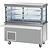 Diamond Refrigerated Display Rectangular, from 4°C to 10°C, Stationary, with Open Cupboard, Silver
