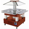 Diamond Island Buffet - Refrigerated salad bar, 4x GN1/1-150 (Mahogany wood)