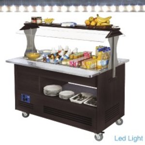 Diamond Buffet - Refrigerated salad bar, 4x GN1/1-150 (Wengé wood) Diamond Buffet - Refrigerated salad bar, 4x GN1/1-150 (Wengé wood)