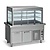 Diamond Refrigerated Display Rectangular, 6 x 1/1 GN, from 2°C to 12°C, Stationary, with Cupboard, Silver
