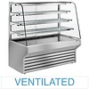 Diamond Refrigerated Display Rectangular, from 7°C to 10°C, Stationary, Silver