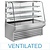 Diamond Refrigerated Display Rectangular, from 7°C to 10°C, Stationary, Silver