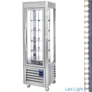 Diamond Panoramic Refrigerated Display Square, 360 L, from 2°C to 10°C, Stationary, Silver Diamond Panoramic Refrigerated Display Square, 360 L, from 2°C to 10°C, Stationary, Silver