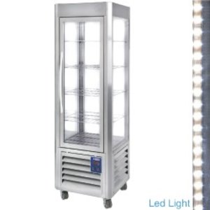 Diamond Panoramic Refrigerated Display Square, 360 L, from 2°C to 10°C, Stationary, Silver Diamond Panoramic Refrigerated Display Square, 360 L, from 2°C to 10°C, Stationary, Silver