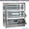 Diamond Refrigerated Display Rectangular, 540 L, from 2°C to 10°C, Stationary, Ventilated, Silver