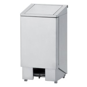 Diamond 120 L Stainless Steel Pedal Bin with Wheels, Lift Lid