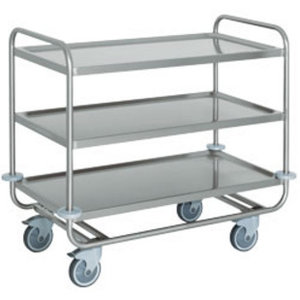 Diamond Stainless Steel 3 Tier Service Trolley 590 x 1090 x 590 mm Diamond Stainless Steel 3 Tier Service Trolley 590 x 1090 x 590 mm