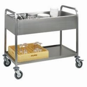 Diamond Stainless Steel 2 Tier Service Trolley with 3x 1/1 GN 630 x 1170 x 630 mm