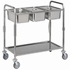 Diamond Stainless Steel 2 Tier Service Trolley with 3x 1/1 GN 620 x 1120 x 620 mm