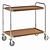 Diamond Chrome Steel 2 Tier Service Trolley 520 x 1090 x 520 mm