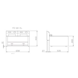 Diamond Frytownica elektryczna nastawna 8 L, 3 kW Diamond Frytownica elektryczna nastawna 8 L, 3 kW