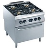 Diamond Gas Cooker with 4 Burners and Gas Oven GN 2/1, 41710 kcal / h