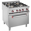Diamond Gas Cooker with 4 Burners and Electric Oven GN 2/1, 42 kW