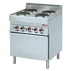 Diamond Electric Cooker with 4 Hot Plates and Electric Convection Oven GN 1/1, 14,36 kW