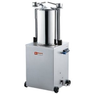Diamond Elektryczna nadziewarka do kiełbas, 35 L, 520W, pionowa, hydrauliczna, jezdna z 3 lejkami Diamond Elektryczna nadziewarka do kiełbas, 35 L, 520W, pionowa, hydrauliczna, jezdna z 3 lejkami