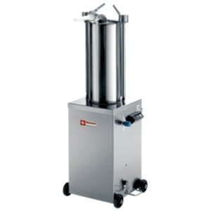 Diamond Elektryczna nadziewarka do kiełbas, 15 L, 520W, pionowa, hydrauliczna, jezdna z 3 lejkami