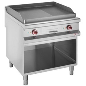 Diamond Elektryczna płyta grillowa 2/3 gładka, 1/3 ryflowana, żeliwna, 12 kW, 400-230V na podstawie półotwartej Diamond Elektryczna płyta grillowa 2/3 gładka, 1/3 ryflowana, żeliwna, 12 kW, 400-230V na podstawie półotwartej