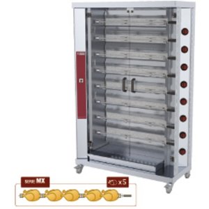 Diamond Rożen gazowy z 8 rusztami, 48 kurczaków, 40592 kcal/h, jezdny