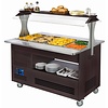 Diamond Warming/bain-marie salad bar, 4x GN1/1-150 (wengé wood)