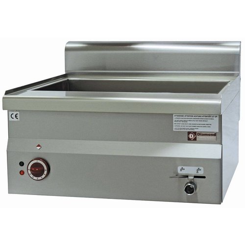 Diamond Countertop Electric Bain Marie, 1-Chamber with Drain Tap, GN 1/1 + 2 x GN 1/4, 3 kW Diamond Countertop Electric Bain Marie, 1-Chamber with Drain Tap, GN 1/1 + 2 x GN 1/4, 3 kW