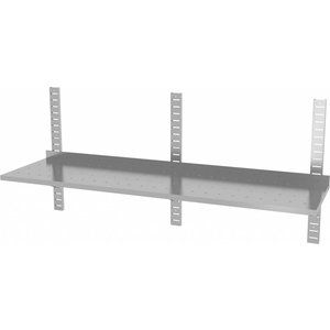 XXLselect Półka wisząca przestawna pojedyncza perforowana | z trzema konsolami | szer: 1600 - 2000mm | gł: 300mm
