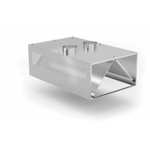 XXLselect Okap przyścienny kompensacyjno-indukcyjny | szer: 1200 - 5000mm | gł: 1400mm