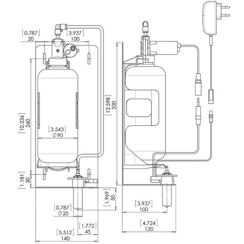impeco Automatyczny dozownik do mydła ze stali nierdzewnej 1 L