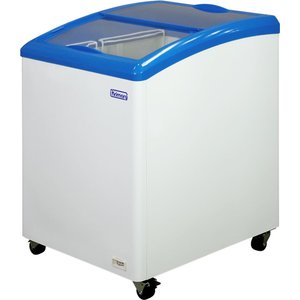 XXLselect Glass Top Ice Cream and Frozen Food Freezer 151L, from -18°C