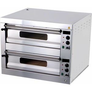 RM GASTRO Double Deck Electric Pizza Oven 9,6 kW, 8 x Ø 33 cm, with 4 Heaters