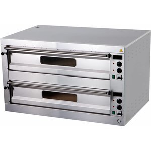 RM GASTRO Double Deck Electric Pizza Oven 16 kW, 12 x Ø 33 cm, with 4 Heaters