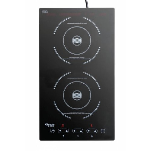 Bartscher Built-in Induction Cooker with 2 Hotplates, 3 kW Bartscher Built-in Induction Cooker with 2 Hotplates, 3 kW