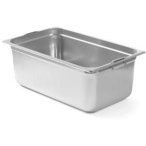 Hendi Stainless Steel Gastronorm Pan 1/1 200 mm with Retractable Handles