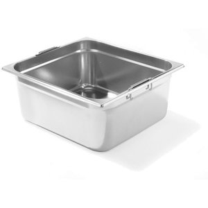 Hendi Stainless Steel Gastronorm Pan 2/3 200 mm with Retractable Handles Hendi Stainless Steel Gastronorm Pan 2/3 200 mm with Retractable Handles