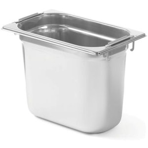Hendi Stainless Steel Gastronorm Pan 1/4 200 mm with Retractable Handles