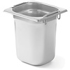 Hendi Stainless Steel Gastronorm Pan 1/6 200 mm with Retractable Handles Hendi Stainless Steel Gastronorm Pan 1/6 200 mm with Retractable Handles