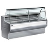 Diamond Refrigerated display counter with straight glass panel 90°, with reserve