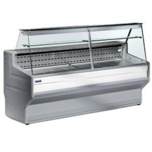 Diamond Refrigerated display counter with straight glass panel 90°, with reserve Diamond Refrigerated display counter with straight glass panel 90°, with reserve