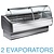 Diamond Refrigerated display counter, curved glass with storage space
