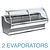 Diamond Refrigerated display counter, curved glass, with storage space