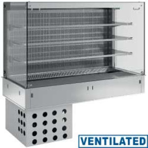 Diamond Refrigerated Rack Rectangular, 5 x 1/1 GN, from -1 ° C to 7 ° C, with an Aggregate, Built-in with simple Glass, Ventilated with Curtain, Silver Diamond Refrigerated Rack Rectangular, 5 x 1/1 GN, from -1 ° C to 7 ° C, with an Aggregate, Built-in with simple Glass, Ventilated with Curtain, Silver