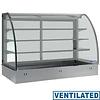 Diamond Refrigerated Display Rectangular, 3 x 1/1 GN, from -1°C to 5°C with Bent Glass, without Aggregate, Built-in, Ventilated, Silver