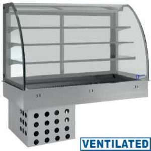 Diamond Refrigerated Display Rectangular, 5 x 1/1 GN, from -1 ° C to 5 ° C, with Bent Glass, Built-in, with an Aggregate, Ventilated, Silver Diamond Refrigerated Display Rectangular, 5 x 1/1 GN, from -1 ° C to 5 ° C, with Bent Glass, Built-in, with an Aggregate, Ventilated, Silver
