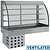 Diamond Refrigerated Display Rectangular, 5 x 1/1 GN, from -1 ° C to 7 ° C, with a Bent Glass, Built-in, with an Aggregate, Ventilated with Curtain, Silver
